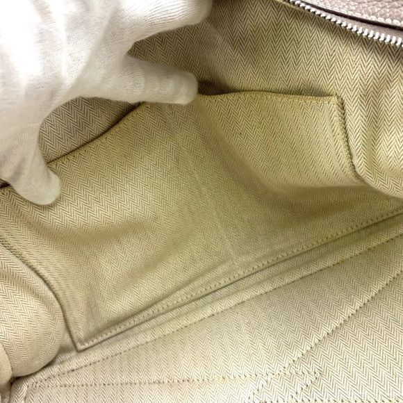 Hermes Victoria 35 □L Engraved Leather Gray-beige Handbag Silver - Picture 15 of 15